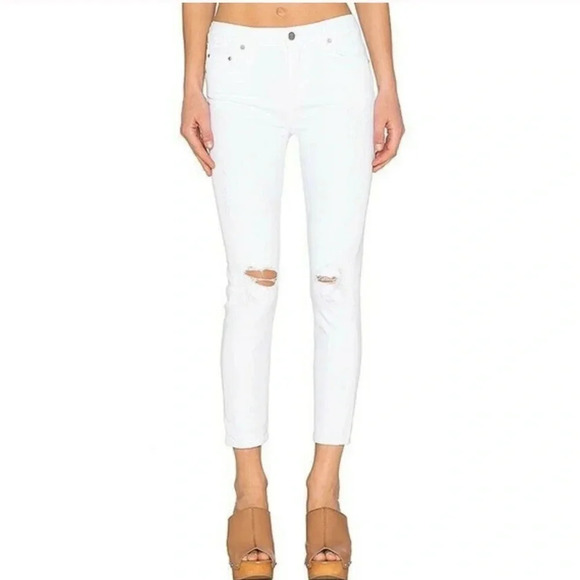Citizens of Humanity Jeans Rocket High Rise Skinny Crop Distressed Milos 27 NEW - Picture 1 of 13